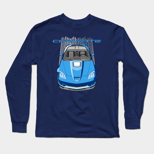 Corvette C6 ZR1 - Blue Long Sleeve T-Shirt by V8social